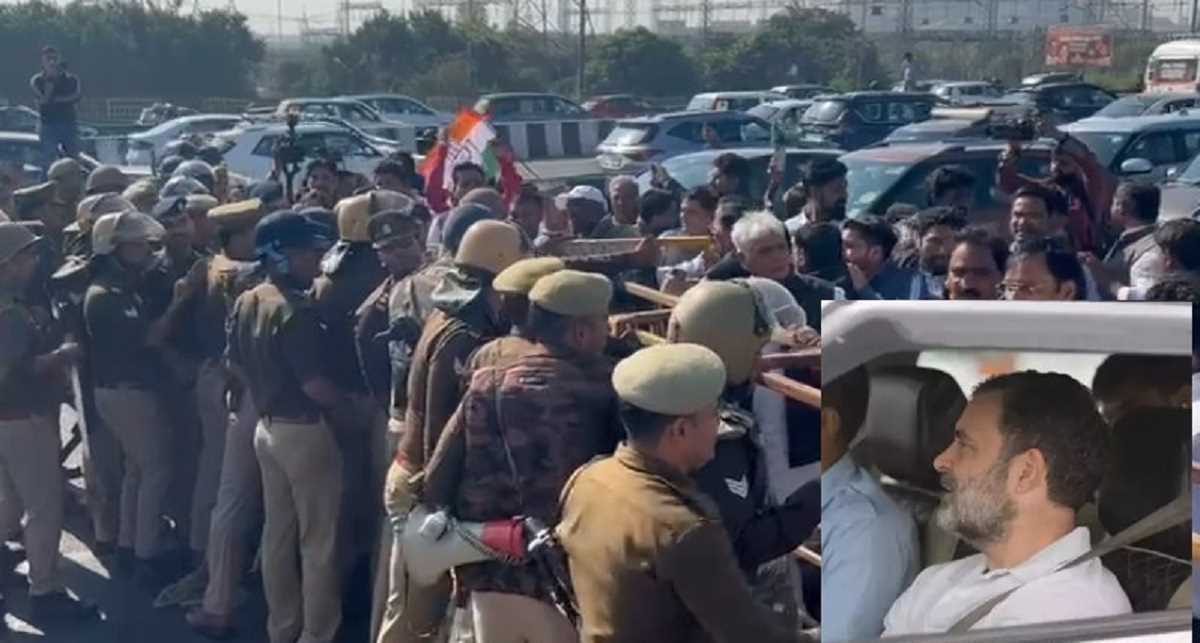 राहुल गांधी और प्रियंका गांधी गाजीपुर बॉर्डर पहुंचे, कुछ ही देर में संभल के लिए  होंगे रवाना